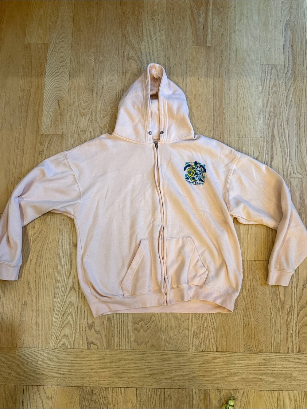 Light Pink Full-Zip Hoodie - Outer Banks